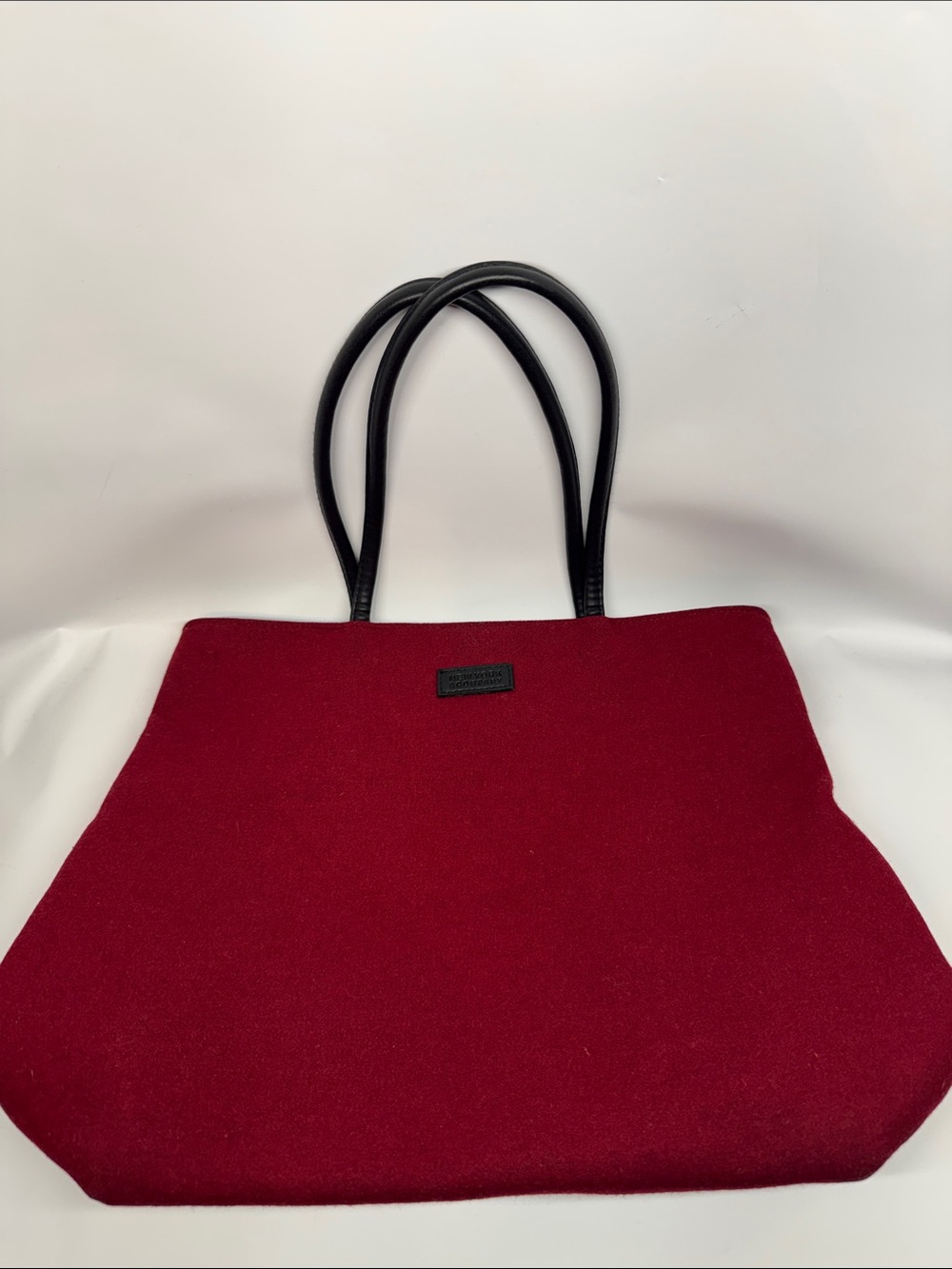 Vintage New York & Company Red Wool Blend Tote Bag